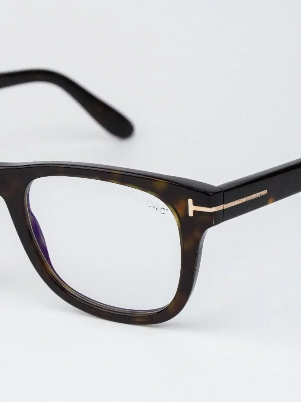 Tom Ford Women Eyeglasses Havana Square FT5820-B 052 NEW AUTHENTIC